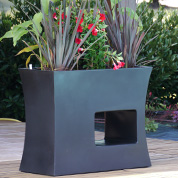 jardiniere haute design -100x45 x h80cm - noir